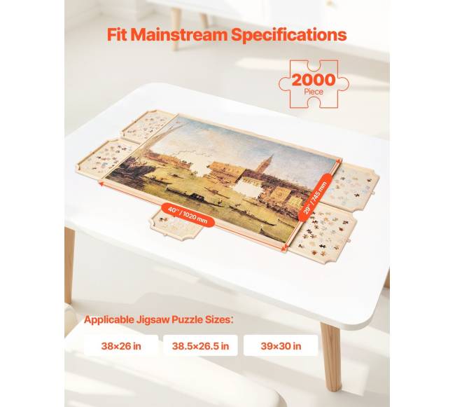 2000 dalių dėlionių stalas su stalčiais1