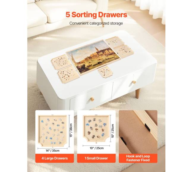 2000 dalių dėlionių stalas su stalčiais3