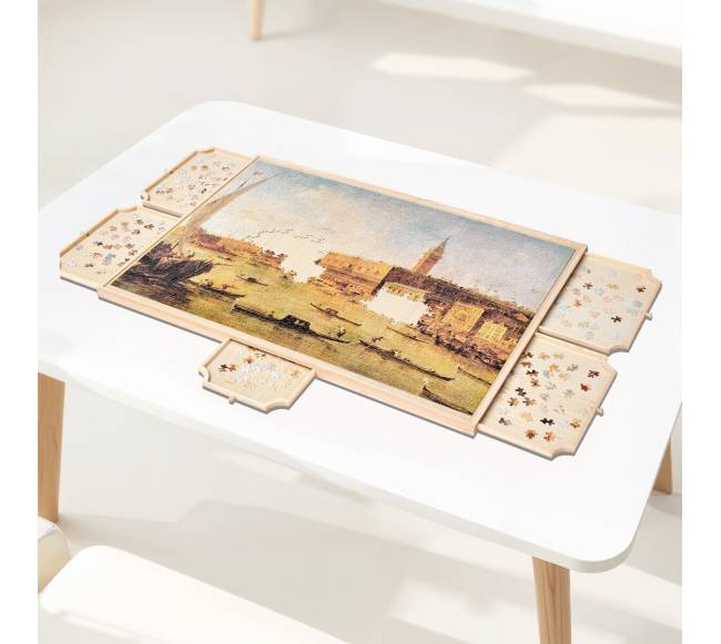 2000 dalių dėlionių stalas su stalčiais7