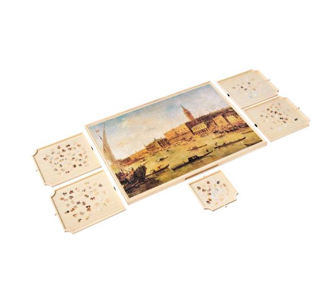 2000 dalių dėlionių stalas su stalčiais9