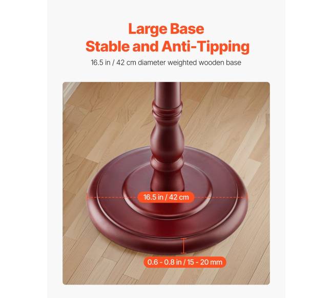 Medinė pastatoma drabužių kabykla su 11 kabliukų3