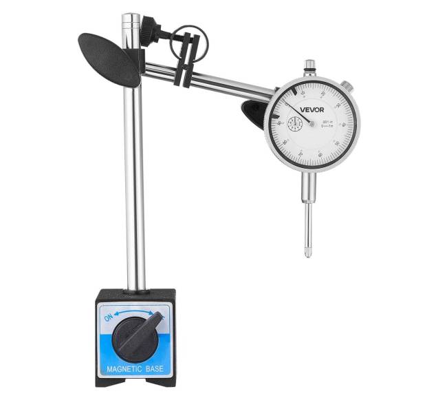 Indikatorius su stovu ir dėklu, tikslumas 0,03 mm8