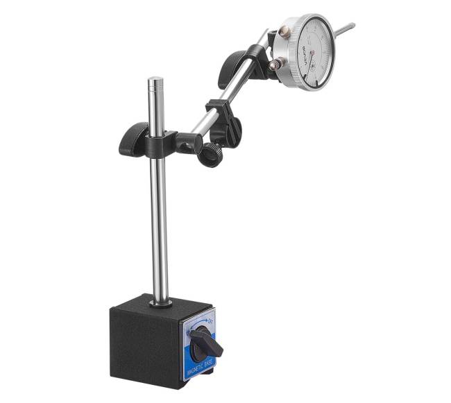 Indikatorius su stovu ir dėklu, tikslumas 0,03 mm10