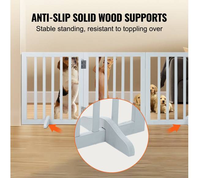 Sulankstomi šunų varteliai 60 cm x 152 cm balti3