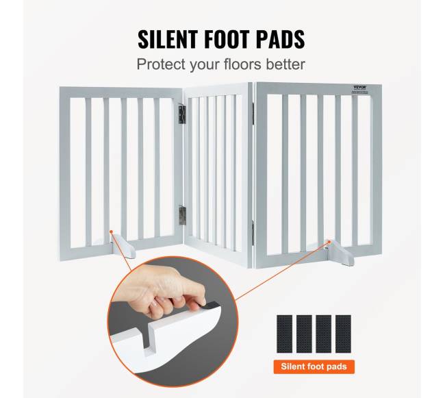 Sulankstomi šunų varteliai 60 cm x 152 cm balti4