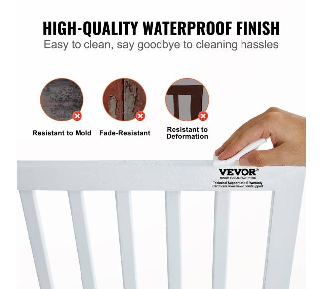 Sulankstomi šunų varteliai 60 cm x 152 cm balti5