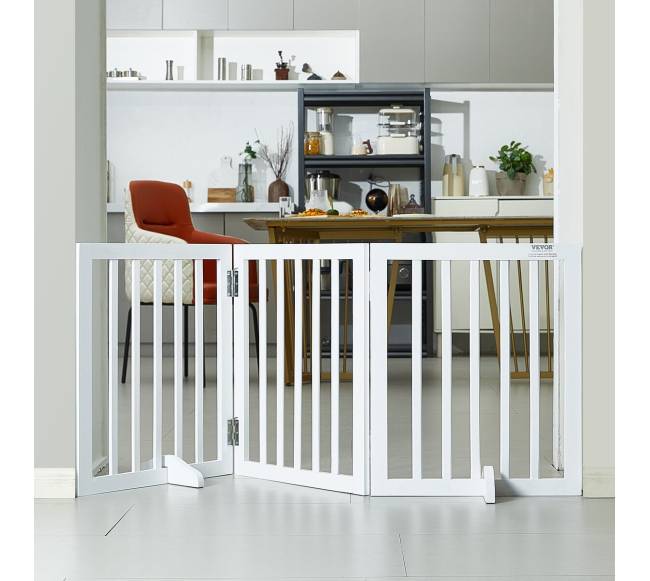 Sulankstomi šunų varteliai 60 cm x 152 cm balti7