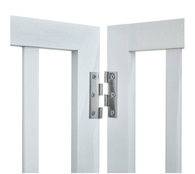 Sulankstomi šunų varteliai 60 cm x 152 cm balti9