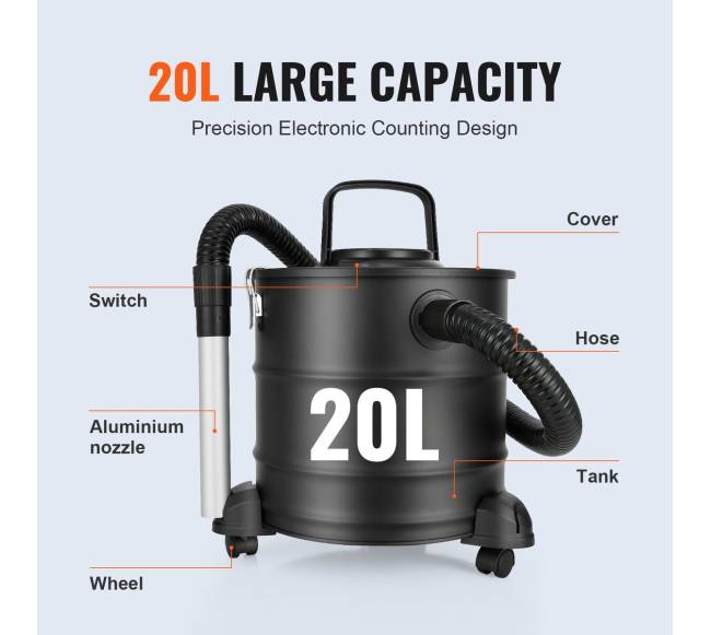 Pelenų siurblys, 20 L, 1200W galia2