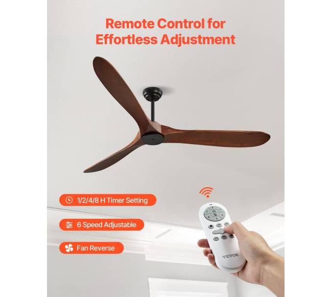 182 cm medinės mentės lubų ventiliatorius4