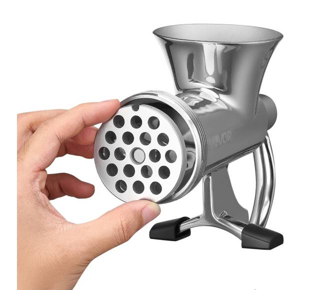 Rankinė mėsmalė nerūdijančio plieno su spaustuku9