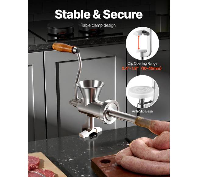 Rankinė mėsmalė su stalo spaustuku1