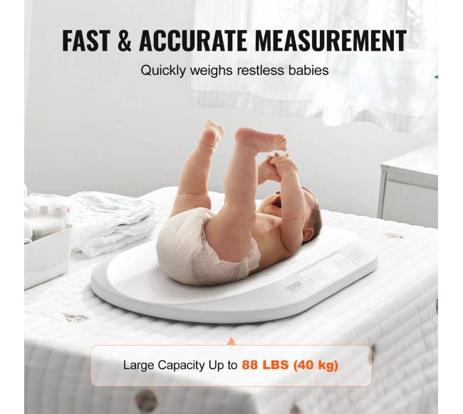 Kūdikio svarstyklės su matavimo juosta ir funkcijomis2
