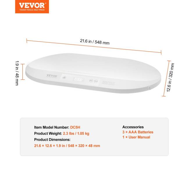 Kūdikio svarstyklės su matavimo juosta ir funkcijomis6