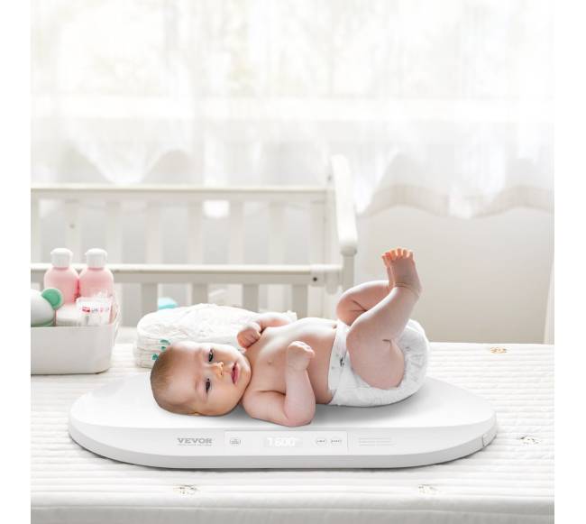 Kūdikio svarstyklės su matavimo juosta ir funkcijomis7
