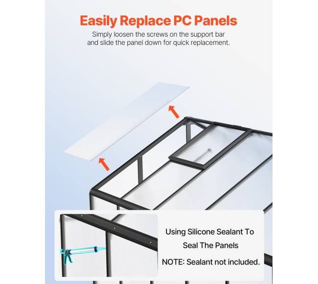 Polikarbonatinis šiltnamis 8 x 14 pėd.4