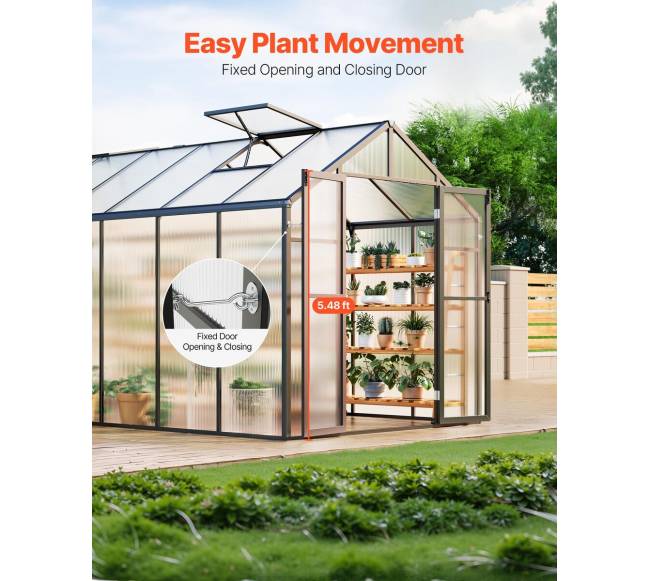 Polikarbonatinis šiltnamis 8 x 14 pėd.5