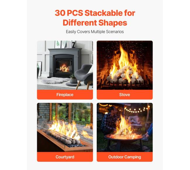 30 keramikinių ugnies akmenų5