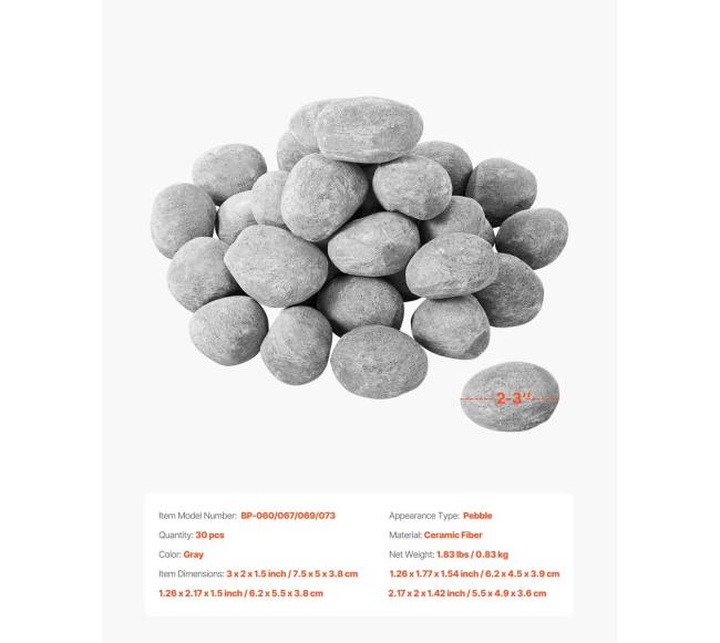 30 keramikinių ugnies akmenų6