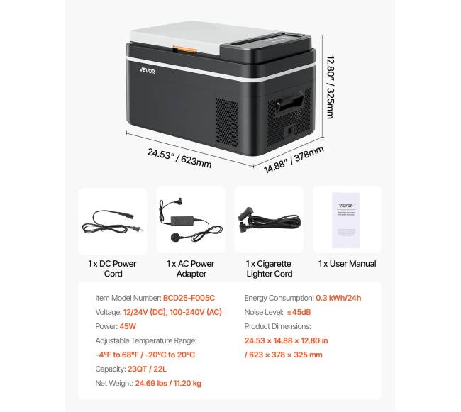 Automobilinis šaldytuvas su kompresoriumi, 22L6