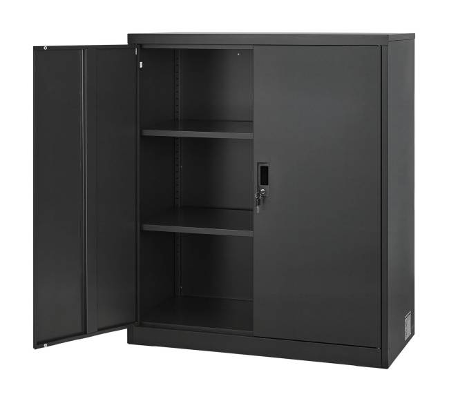 Plieninė metalinė spintelė su reguliuojamomis lentynomis0