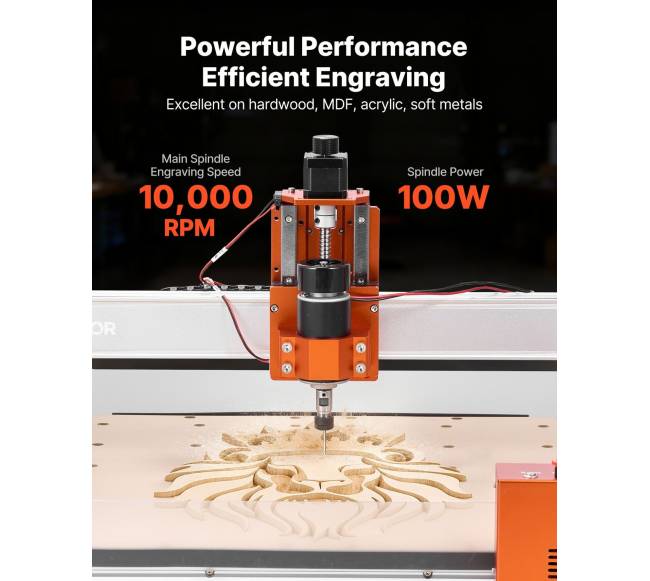 CNC frezavimo staklės su 100 W verpste1