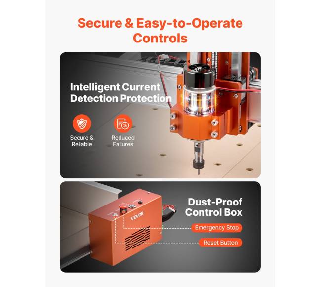 CNC frezavimo staklės su 100 W verpste5