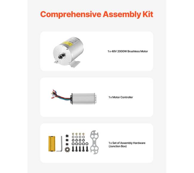 Elektrinis bešepetėlinis 48V 2000W variklis su valdikliu4