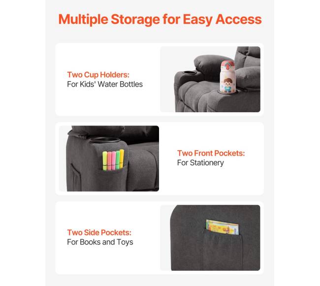 Vaikiška atlenkiama kėdė su laikikliais5