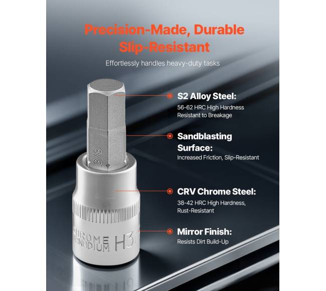 32 dalių šešiakampių galvučių rinkinys1