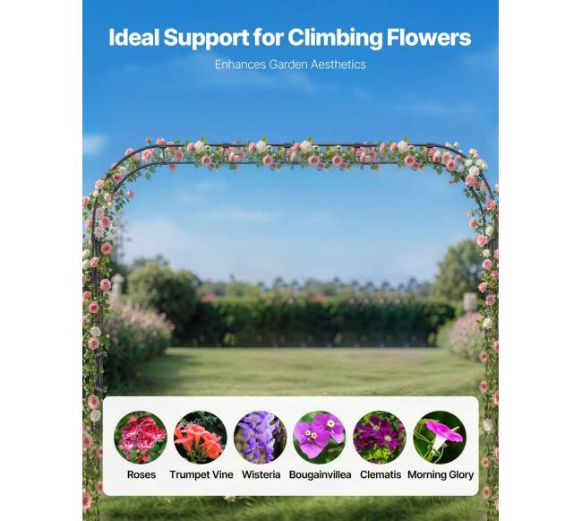 Metalinė sodo arka vijokliniams augalams1