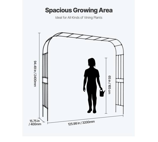Metalinė sodo arka vijokliniams augalams4