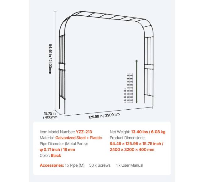 Metalinė sodo arka vijokliniams augalams6