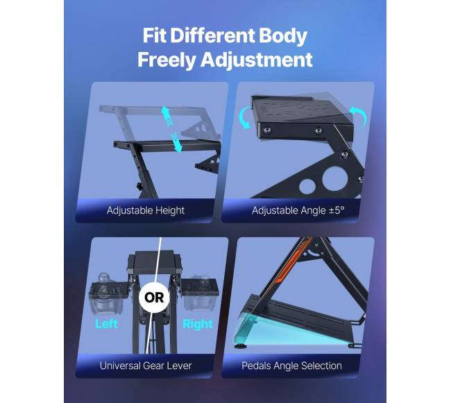 Sulankstomas lenktynių vairaračio stovas Logitech G923 G920 G29 G273