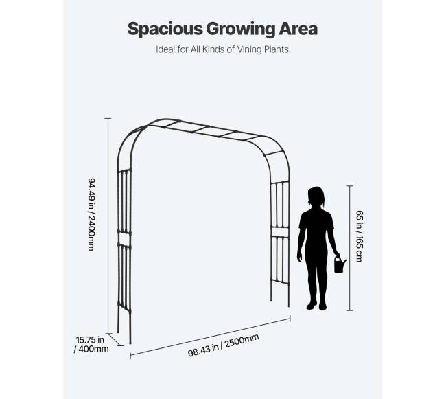 Metalinė sodo arka augalams4