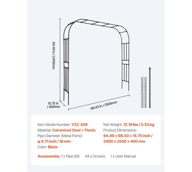 Metalinė sodo arka augalams6