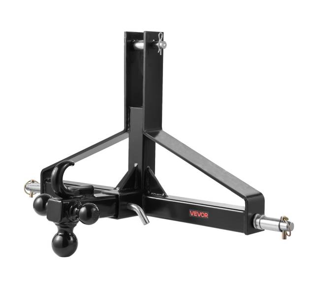 3 taškų traktoriaus priekabos kablys su 2 colių lizdu0