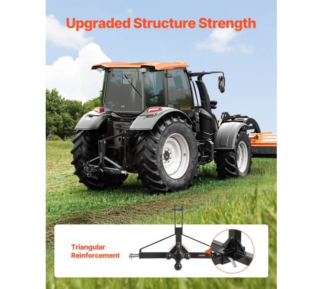 3 taškų traktoriaus priekabos kablys su 2 colių lizdu4