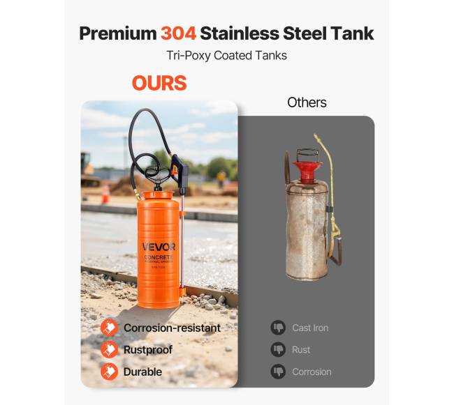 Pramoninis betoninis purkštuvas, 14L nerūdijančio plieno purkštuvas1