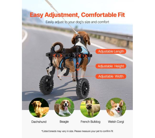 Neįgalų šunų vežimėlis iki 10 kg4