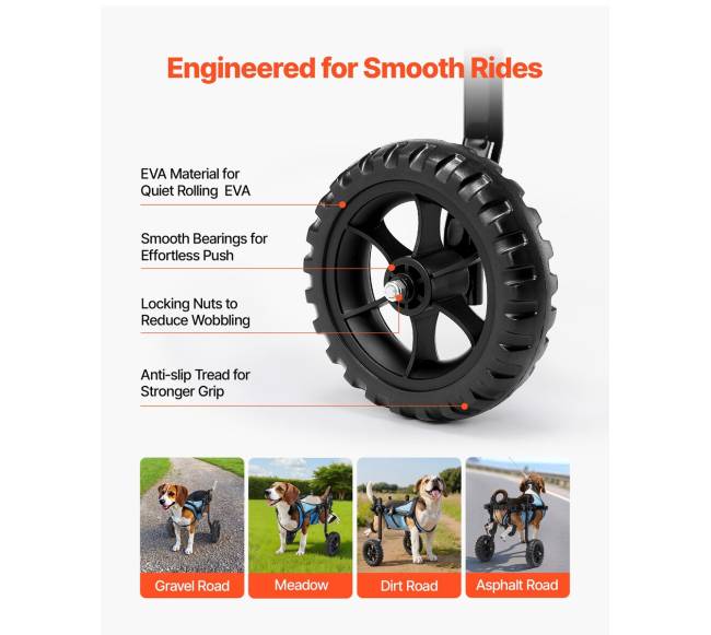 Neįgalų šunų vežimėlis iki 10 kg5