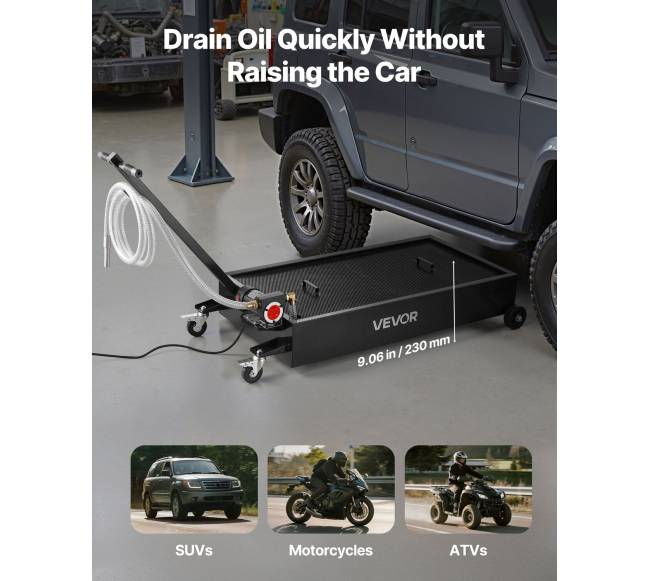 Mažos profilio alyvos išleidimo talpa su siurbliu3