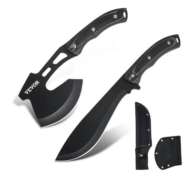 medžioklės peilis ir kirvis rinkinys0