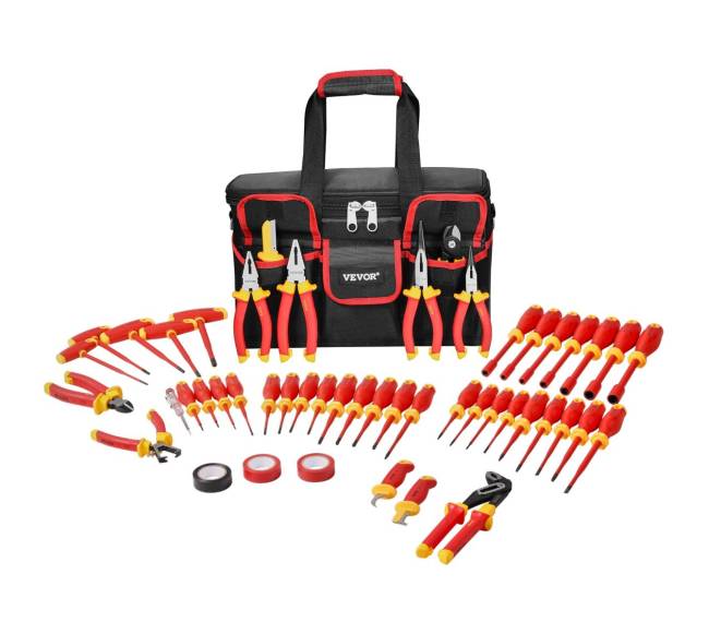 50 dalių izoliavimo atsuktuvų rinkinys elektrikams0