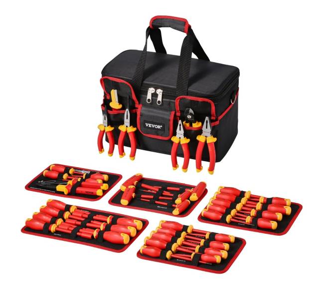 50 dalių izoliavimo atsuktuvų rinkinys elektrikams8