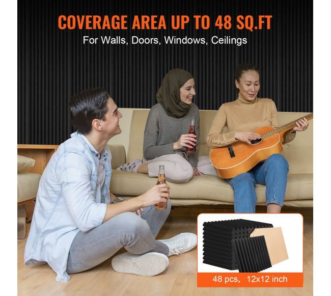 Akustinės putos 48 vnt lipnios sienai luboms4