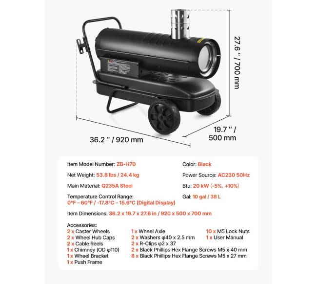20 kW dyzelinis šildytuvas su ratukais6