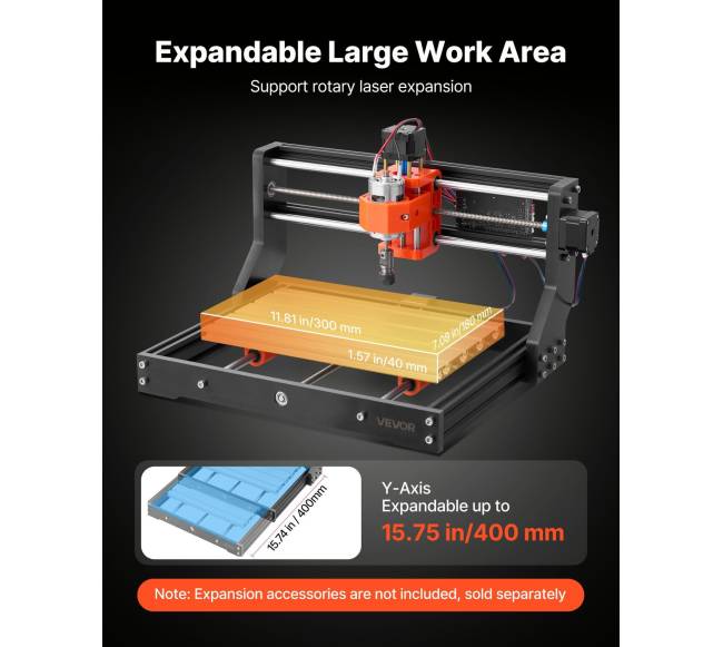 CNC routeris su 60 W veleno3