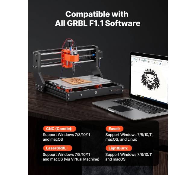 CNC routeris su 60 W veleno4
