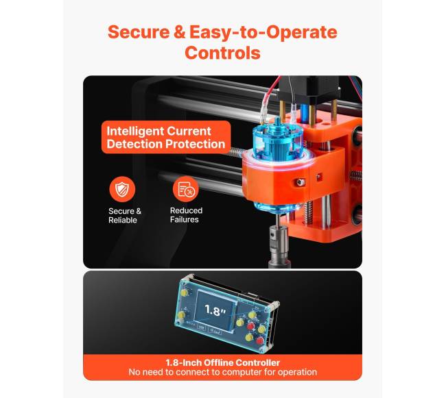 CNC routeris su 60 W veleno5